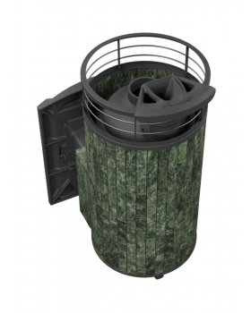 Печь банная «Атмосфера XL» Змеевик ламель+сетка с тоннелем-foto2