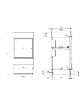 Стартовый дымоход-К 130/320 с ревизией и шибером-foto3