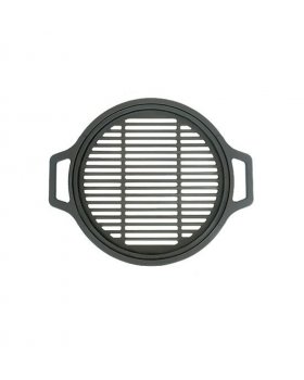 Решетка чугунная круглая "СТЕЙК" Ø 380мм (с ручками)-foto2