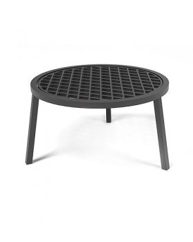 Чугунная решетка "СТЕЙК" Ø 450мм с подставкой-foto3