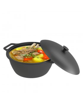 Сербский чугунный казан Везувий 14л (Без крышки)-foto2