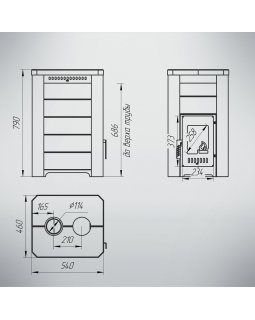 Печь Сказка Укороченная (Камень (Айс Грей))-foto5