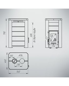 Печь Сказка Укороченная (Пироксенит)-foto2