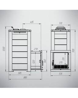 Печь ТЕРМА Сказка Стандарт (Камень (Айс Грей))-foto17
