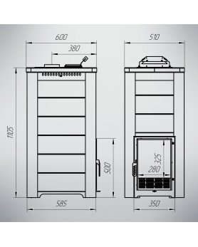 Печь ТЕРМА Сказка Укороченная (Пироксенит)-foto10