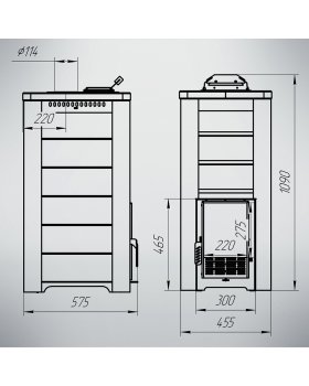Печь ТЕРМА Сказка Укороченная (Пироксенит)-foto2