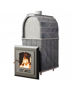 Печь Калита Арочная Pro (Нержавеющая сталь - cерпентинит бархат)