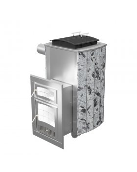 Печь Чародейка M Русский пар AISI 304 Боковой выход (Серпентинит Премиум) Печь Чародейка M Русский пар AISI 304 Боковой выход (Серпентинит Премиум)