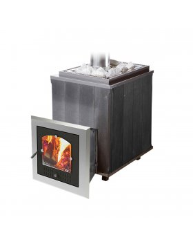 Печь Калита (Чугунная, с панорамным стеклом - талькохлорит)-foto2