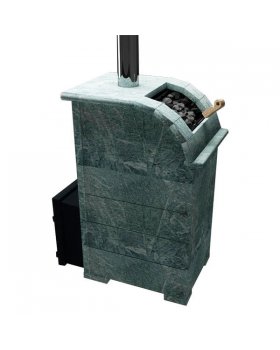 Печь Князь Калита (Чугунный портал с чугунной дверью - cерпентинит бархат)-foto3