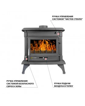 Печь-камин Везувий AST-13К "Антрацит"-foto3