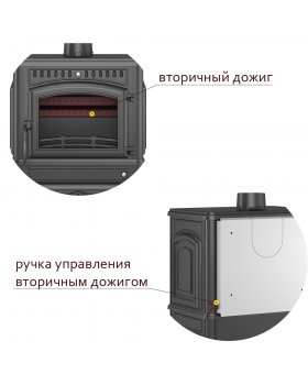 Печь-камин Везувий LV-12 "Антрацит"-foto3