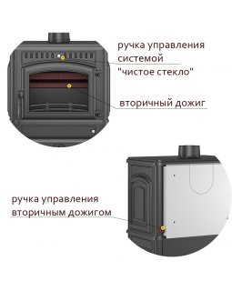 Печь-камин Везувий LV-12S "Антрацит"-foto6