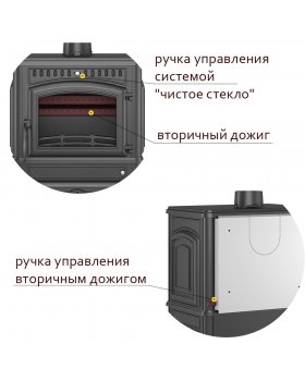 Печь-камин Везувий LV-12S "Антрацит"-foto6