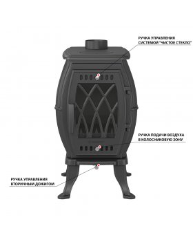 Печь-камин Везувий ВХ-09 "Антрацит"-foto4